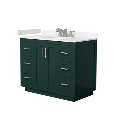 Miranda Bathroom Vanity with Countertop 42 inch Single Sink 3-hole Faucet Setup