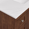 Custom image for Dark Walnut with Polished Chrome Trim / Giotto Quartz / No Mirror