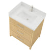 Custom image for Scandinavian Oak with Brushed Nickel Trim / White Quartz / No Mirror