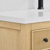 Custom image for Scandinavian Oak with Matte Black Trim / White Quartz / No Mirror