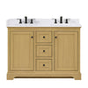 Custom image for Honey Oak with Matte Black Trim / White Cultured Marble / No Mirror