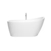 Custom image for White with Shiny White Trim and Polished Chrome Faucet / 59