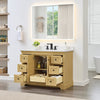 Custom image for Honey Oak with Matte Black Trim / Giotto Quartz / No Mirror