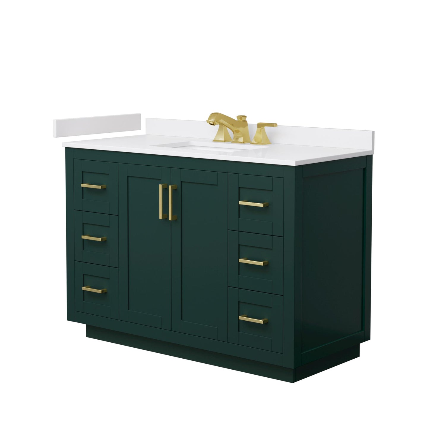 Miranda Bathroom Vanity with Countertop 48 inch Single Sink 3-hole Faucet Setup