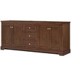 Custom image for Dark Walnut with Brushed Gold Trim / No Mirror