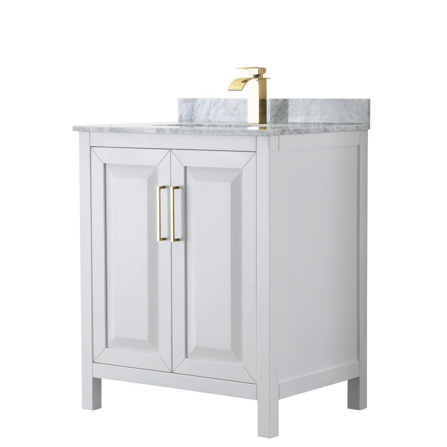 Daria Bathroom Vanity with Countertop 30 inch Single Sink Single hole Faucet Setup