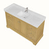 Custom image for Honey Oak with Polished Chrome Trim / Carrara Cultured Marble / No Mirror