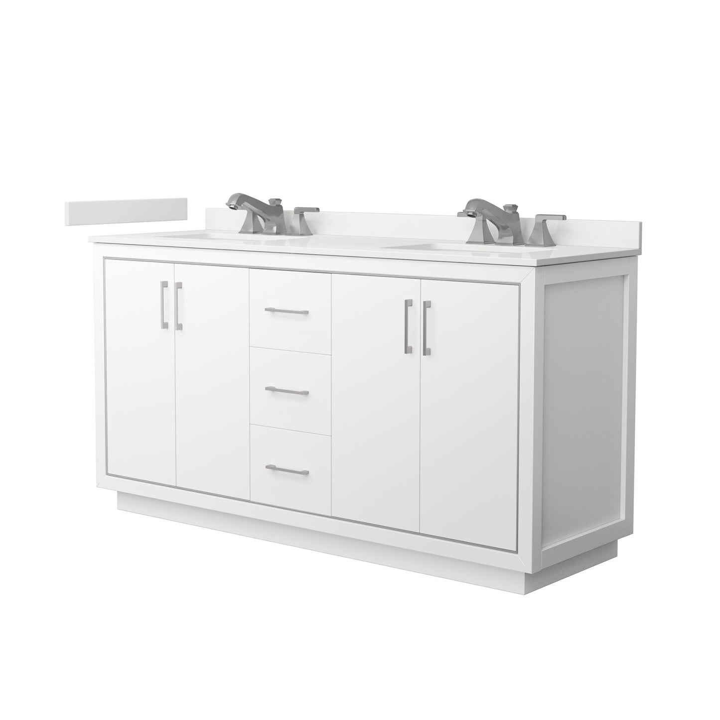 Icon Bathroom Vanity with Countertop 66 inch Double Sink 3-hole Faucet Setup
