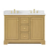 Custom image for Honey Oak with Brushed Gold Trim / Giotto Quartz / No Mirror