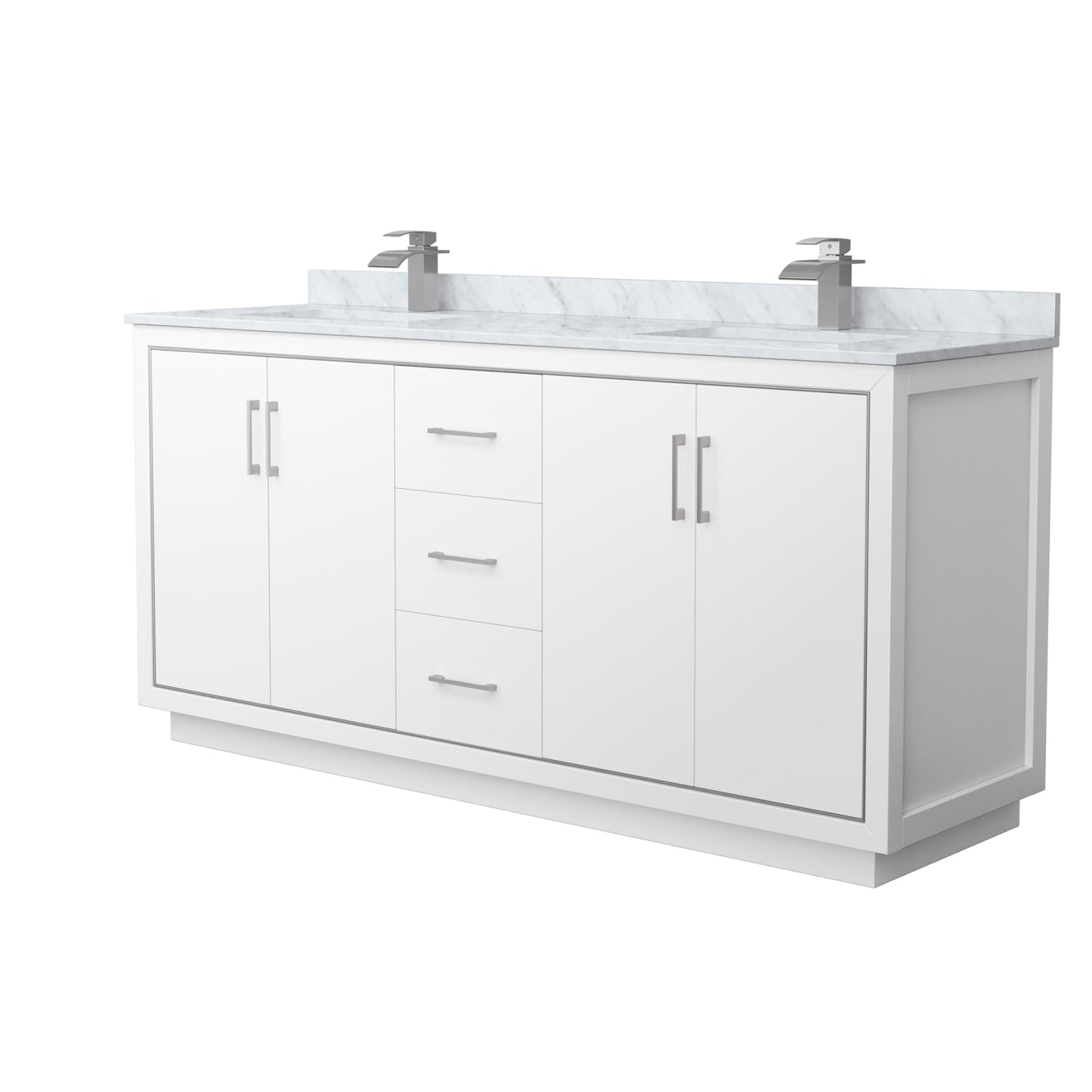 Icon Bathroom Vanity with Countertop 72 inch Double Sink Single hole Faucet Setup