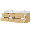 Custom image for Scandinavian Oak with Brushed Nickel Trim / Giotto Quartz / No Mirror