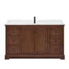 Custom image for Dark Walnut with Matte Black Trim / White Quartz / No Mirror