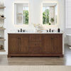 Custom image for Dark Walnut with Matte Black Trim / Carrara Cultured Marble / No Mirror