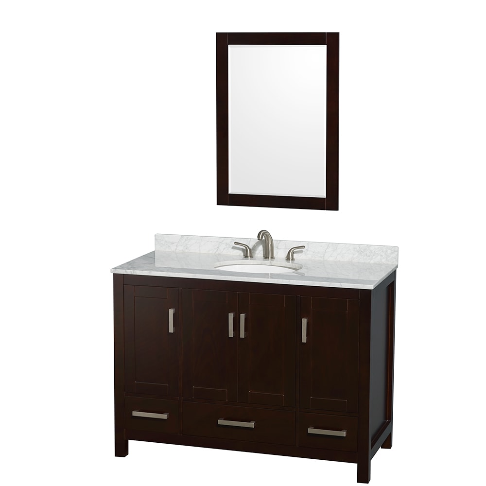 Sheffield Bathroom Vanity with Countertop 48 inch Single Sink 3-hole Faucet Setup