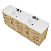 Custom image for Rift Oak with Matte Black Trim / White Quartz / No Mirror