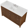 Custom image for Dark Walnut with Brushed Nickel Trim / Carrara Cultured Marble / No Mirror