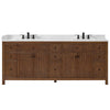 Custom image for Dark Walnut with Matte Black Trim / Carrara Cultured Marble / No Mirror