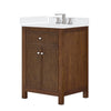 Custom image for Dark Walnut with Brushed Nickel Trim / White Quartz / No Mirror