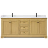 Custom image for Honey Oak with Matte Black Trim / Carrara Cultured Marble / No Mirror