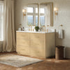 Custom image for Scandinavian Oak with Satin Bronze Trim / White Quartz / No Mirror