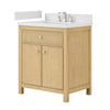 Custom image for Scandinavian Oak with Brushed Nickel Trim / Giotto Quartz / No Mirror