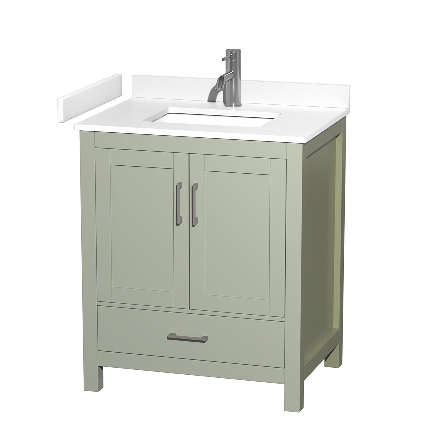 Sheffield Bathroom Vanity with Countertop 30 inch Single Sink Single hole Faucet Setup