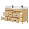 Custom image for Scandinavian Oak with Matte Black Trim / White Quartz / No Mirror