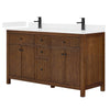 Custom image for Dark Walnut with Matte Black Trim / White Cultured Marble / No Mirror