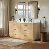 Custom image for Scandinavian Oak with Matte Black Trim / Giotto Quartz / No Mirror