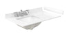 Custom image for Dark Walnut with Brushed Nickel Trim / White Cultured Marble / No Mirror