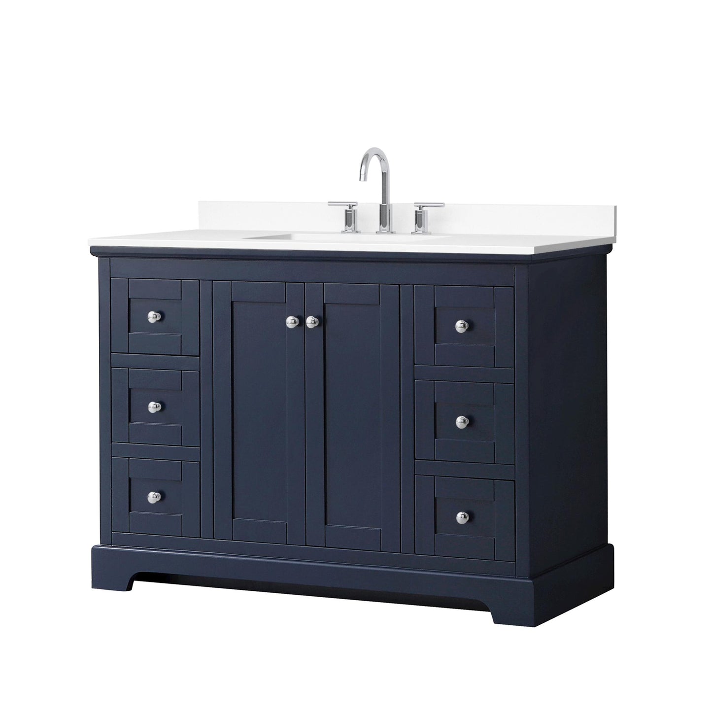 Avery Bathroom Vanity with Countertop 48 inch Single Sink 3-hole Faucet Setup