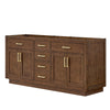 Custom image for Dark Oak with Brushed Gold Trim / No Mirror
