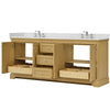 Custom image for Honey Oak with Polished Chrome Trim / Giotto Quartz / No Mirror