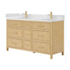 Custom image for Scandinavian Oak with Satin Bronze Trim / Giotto Quartz / No Mirror