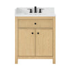 Custom image for Scandinavian Oak with Matte Black Trim / Giotto Quartz / No Mirror