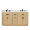 Custom image for Rift Oak with Matte Black Trim / Carrara Cultured Marble / No Mirror