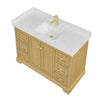 Custom image for Honey Oak with Brushed Gold Trim / Carrara Cultured Marble / No Mirror