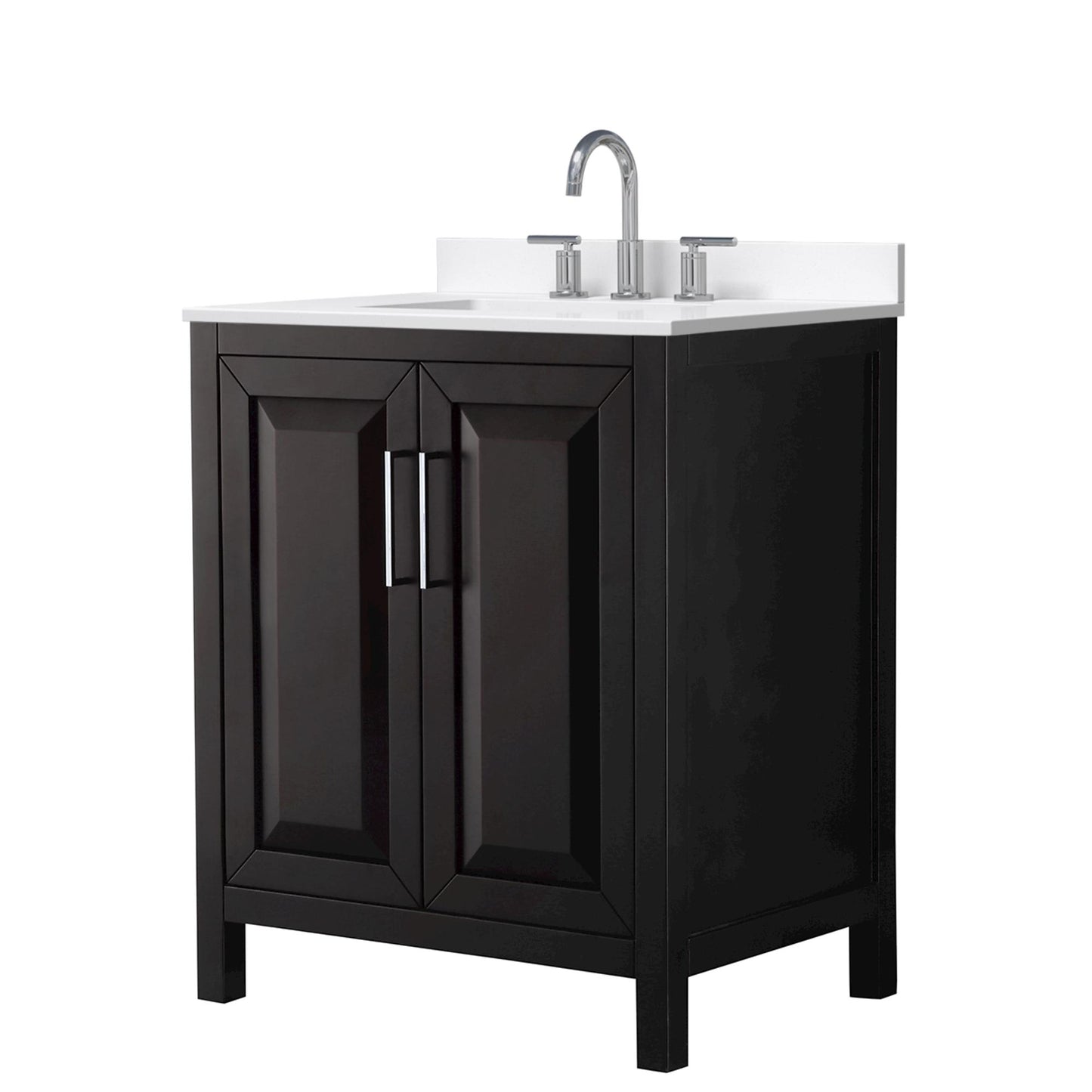 Daria Bathroom Vanity with Countertop 30 inch Single Sink 3-hole Faucet Setup