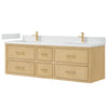 Custom image for Scandinavian Oak with Satin Bronze Trim / Giotto Quartz / No Mirror