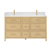 Custom image for Scandinavian Oak with Satin Bronze Trim / Giotto Quartz / No Mirror