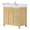 Custom image for Scandinavian Oak with Brushed Nickel Trim / Giotto Quartz / No Mirror