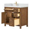 Custom image for Toasted Walnut with Satin Bronze Trim / Giotto Quartz / No Mirror