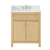 Custom image for Scandinavian Oak with Brushed Nickel Trim / White Quartz / No Mirror