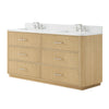 Custom image for Scandinavian Oak with Brushed Nickel Trim / White Quartz / No Mirror