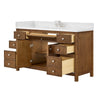 Custom image for Toasted Walnut with Brushed Nickel Trim / Giotto Quartz / No Mirror
