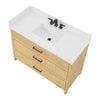 Custom image for Scandinavian Oak with Matte Black Trim / White Quartz / No Mirror