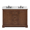 Custom image for Dark Walnut with Matte Black Trim / Carrara Cultured Marble / No Mirror