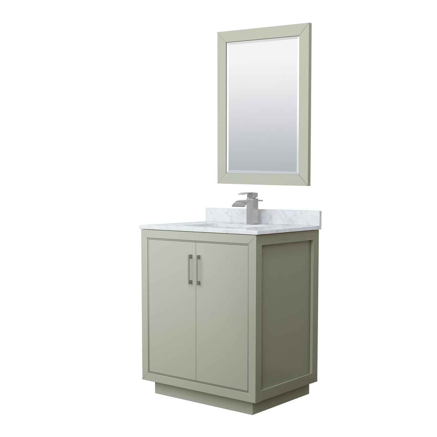 Icon Bathroom Vanity with Countertop 30 inch Single Sink Single hole Faucet Setup