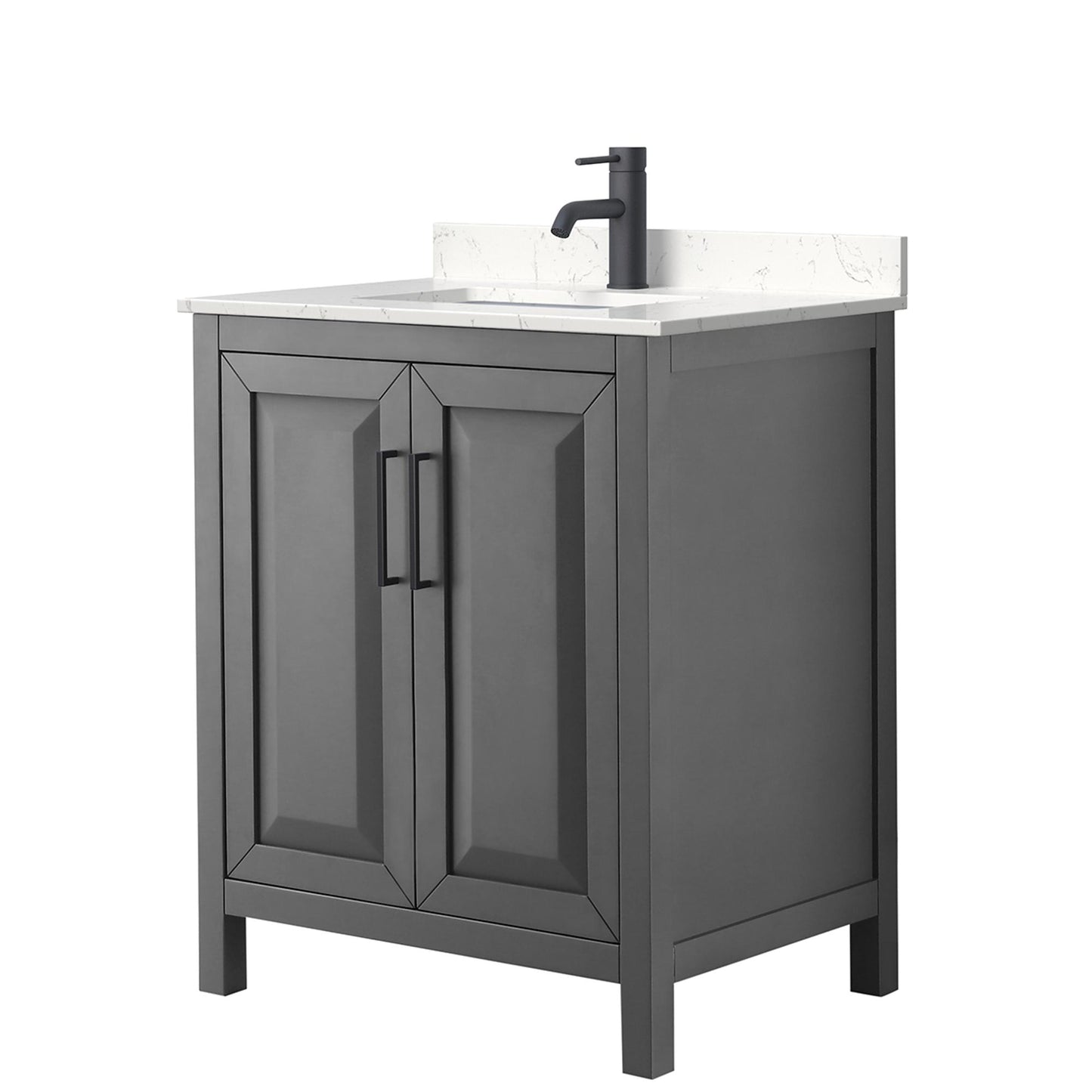 Daria Bathroom Vanity with Countertop 30 inch Single Sink Single hole Faucet Setup