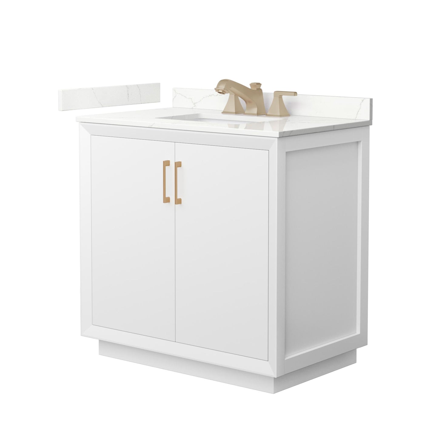 Strada Bathroom Vanity with Countertop 36 inch Single Sink 3-hole Faucet Setup
